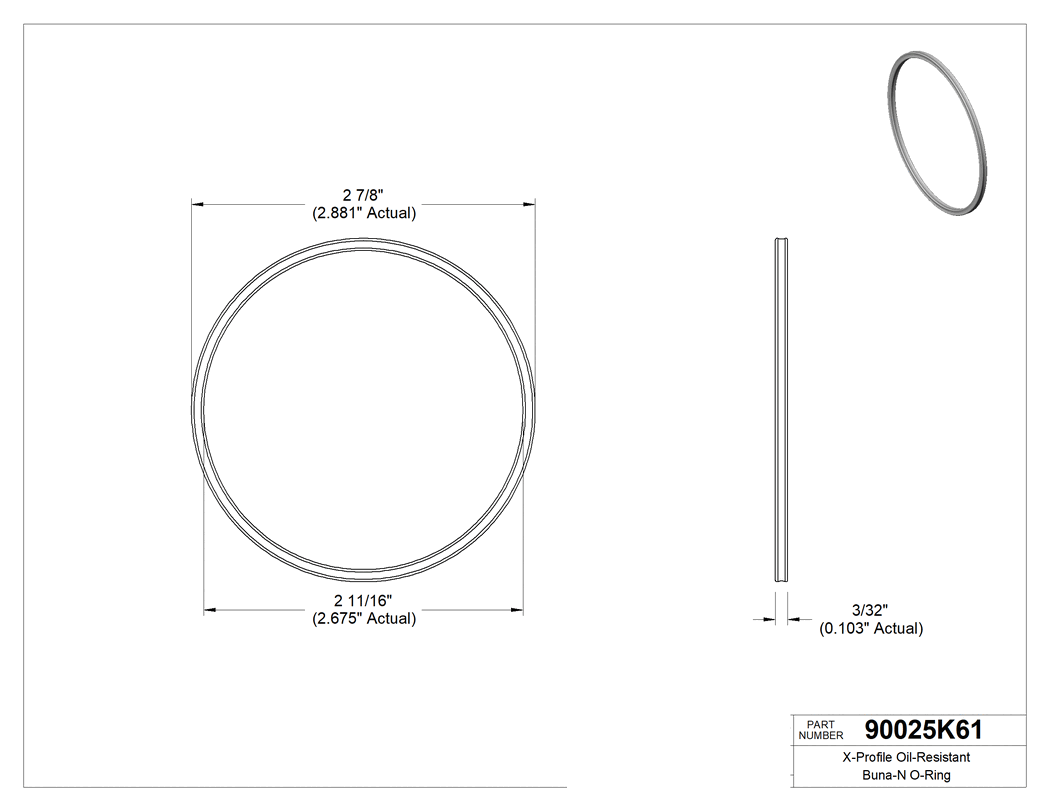 Technical drawing - 90025K61